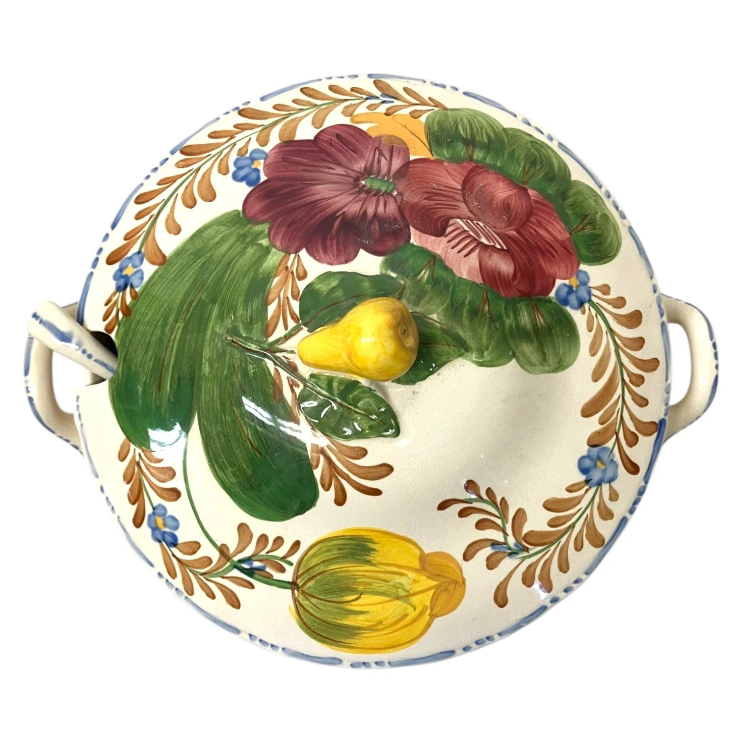 Simpsons Belle Fiore Vintage Chanticleer Ware Tureen & Ladle