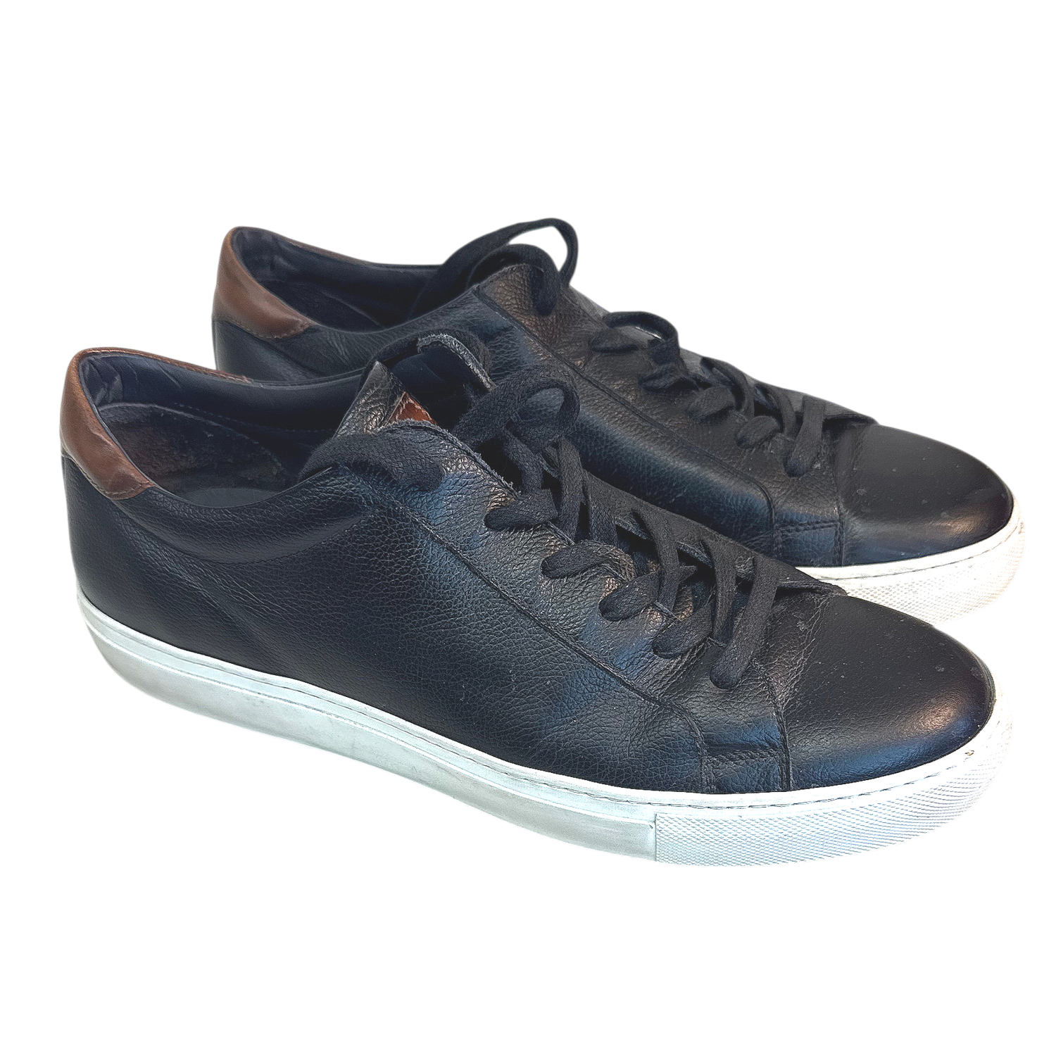To Boot New York Knox Grained Leather Sneakers, Black, Men's Size