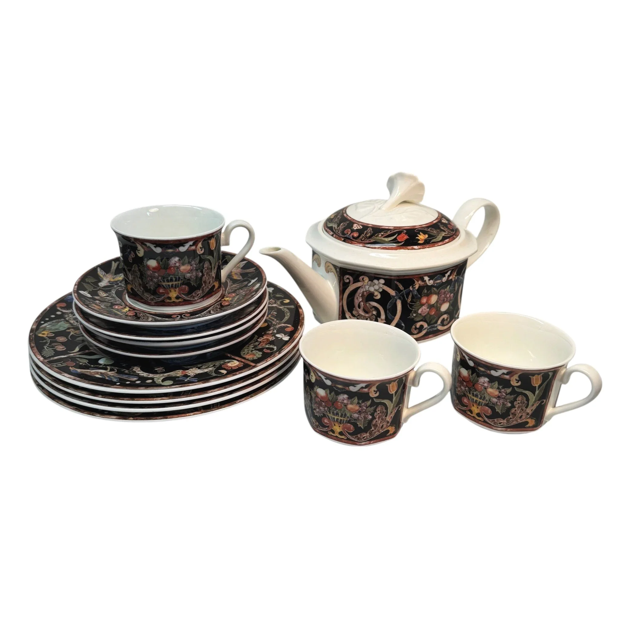 Simpsons Belle Fiore Vintage Chanticleer Ware Tureen & Ladle