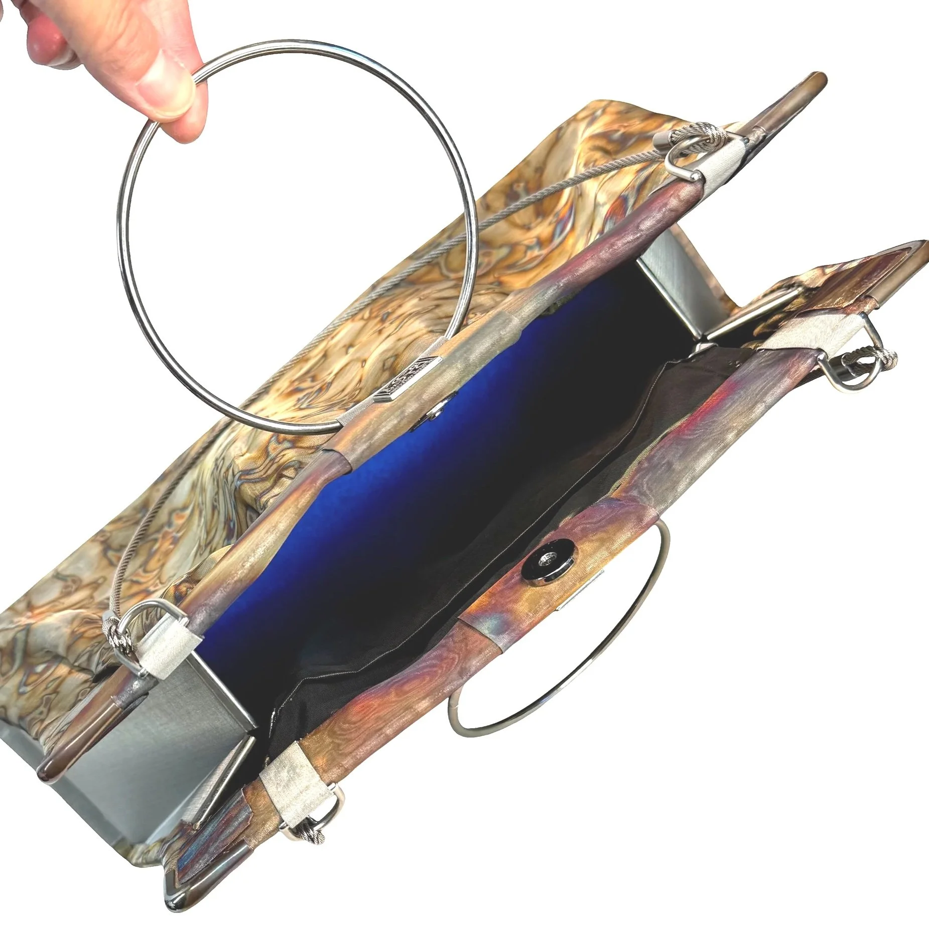 Mary Frances Embellished Zebra Clamshell Purse — Mercer Island