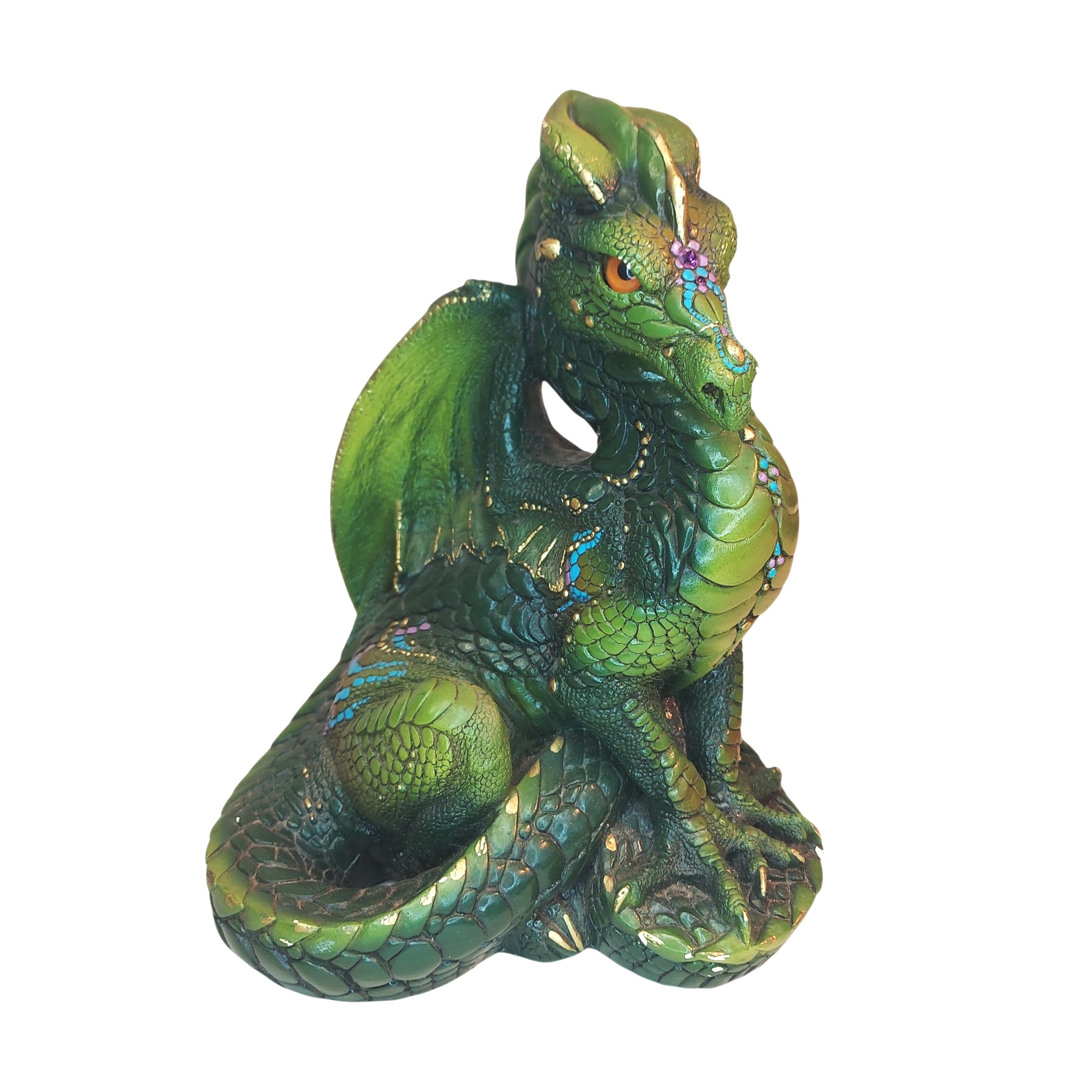 windstone editions male dragon 龍の置物 Male Dragon – Silver (Silvery version) – Windstone Editions