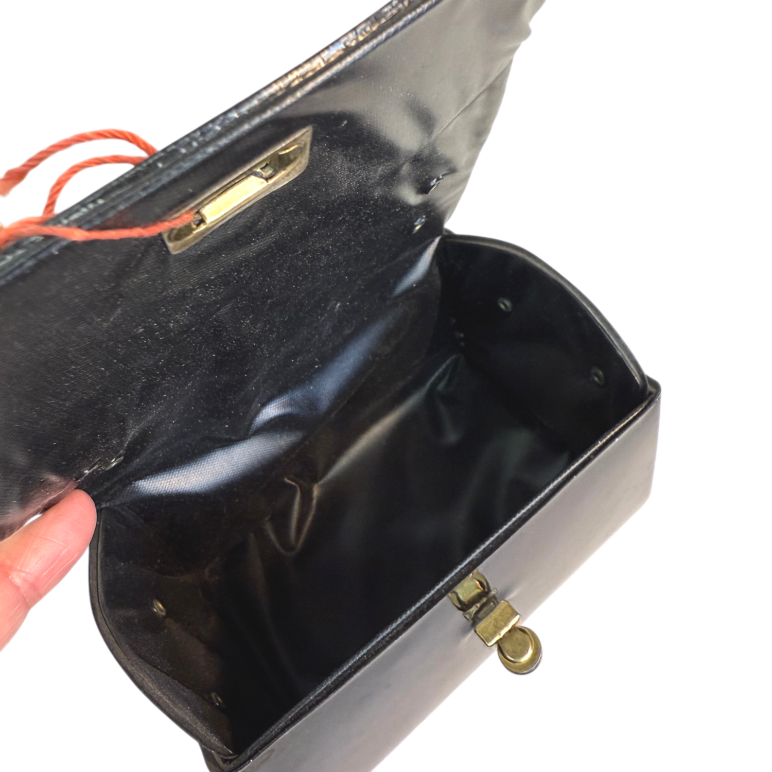 Vintage Black Patent Leather Mini Box Purse 1950s–1960s — Mercer