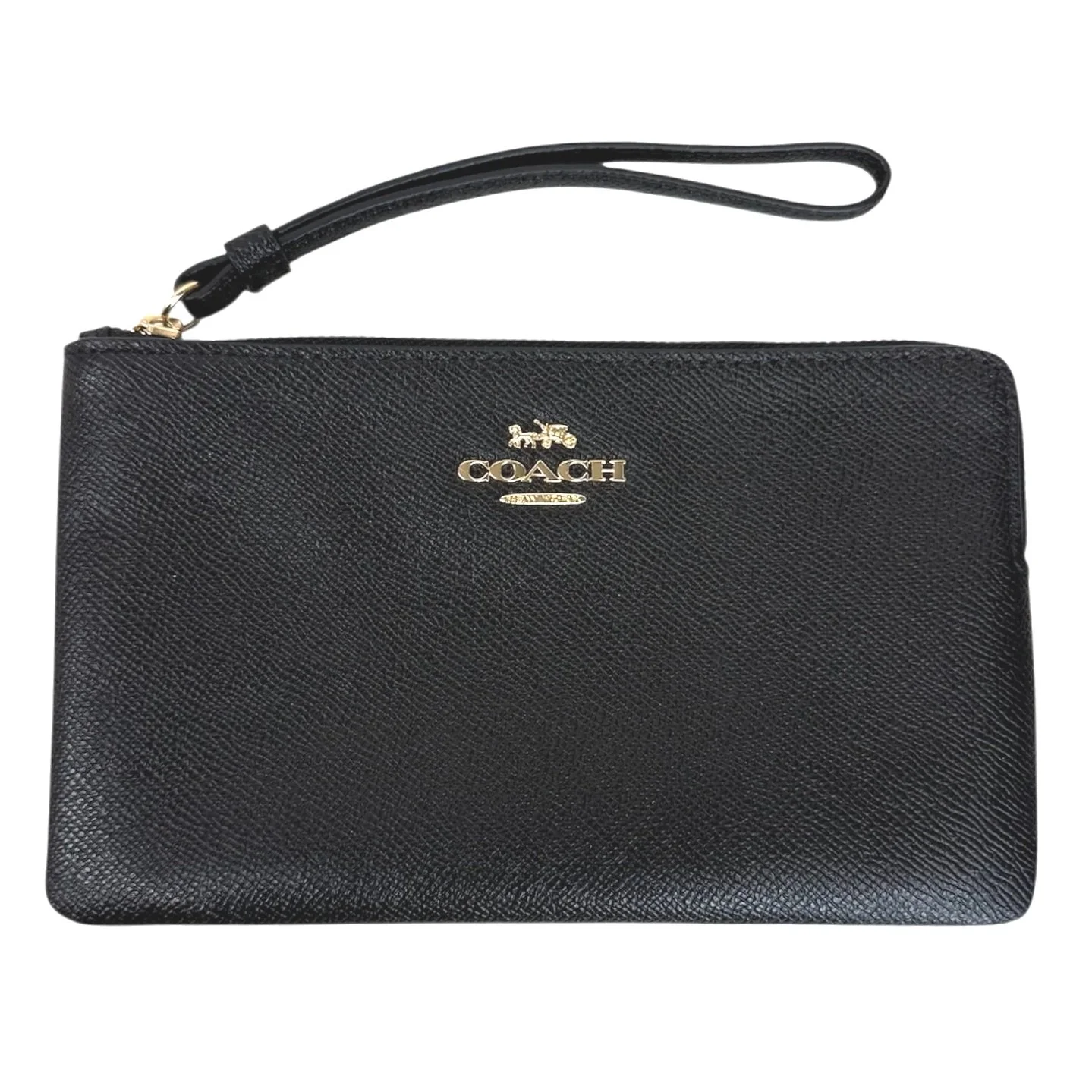 【COACH】ケース／ブラック NEW Coach Women's Large Corner Zip Wristlet, Black — Mercer Island