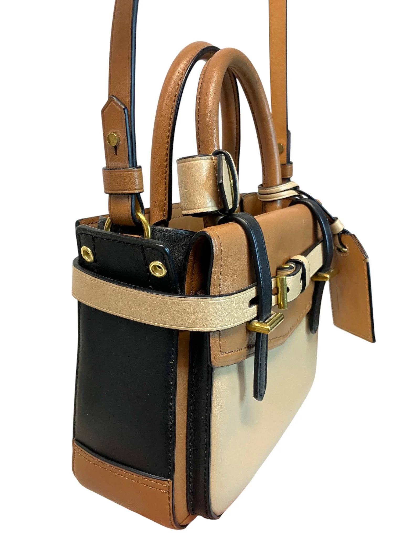 Reed Krakoff Tri Color Leather Micro Boxer Tote — Mercer Island