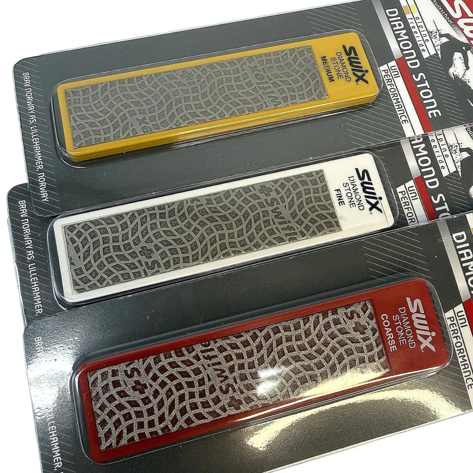 Swix Diamond Stone 3-Pack Coarse, Medium, Fine Ski Tuning Tools