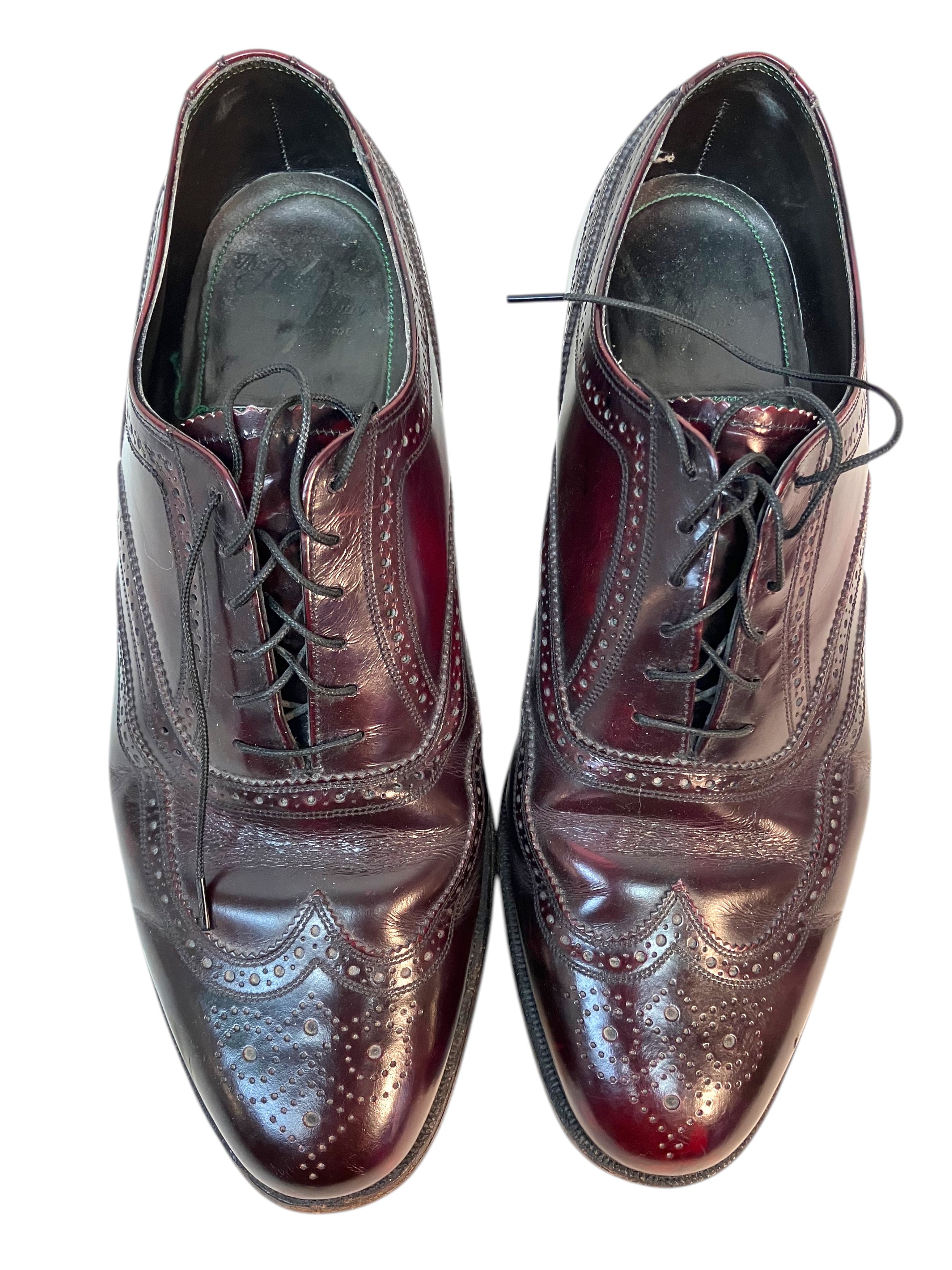 Allen Edmonds Wilbert Split Toe Blusher Leather Oxford Men’s Dress Shoes Sz7.5 Allen Edmonds Wilbert Split-Toe Blucher, Brown, Men main image 4