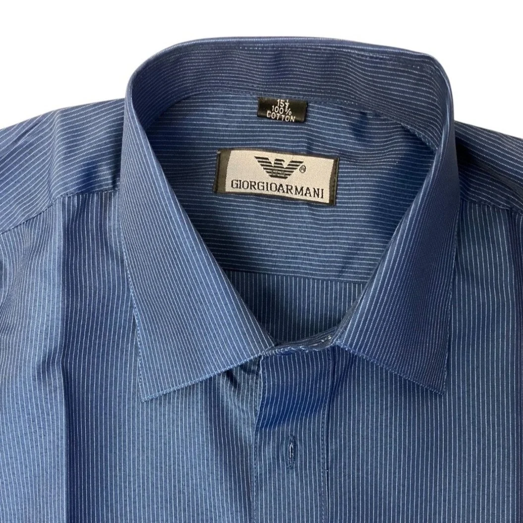 NWOT Giorgio Armani Dress Shirt, Royal Blue, Men