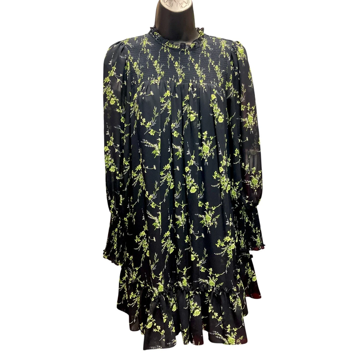 hutch alissa faux feather long-sleeve sequin mini dress Mew Mews Onyx Long Sleeve Sequin Feather Mini Dress