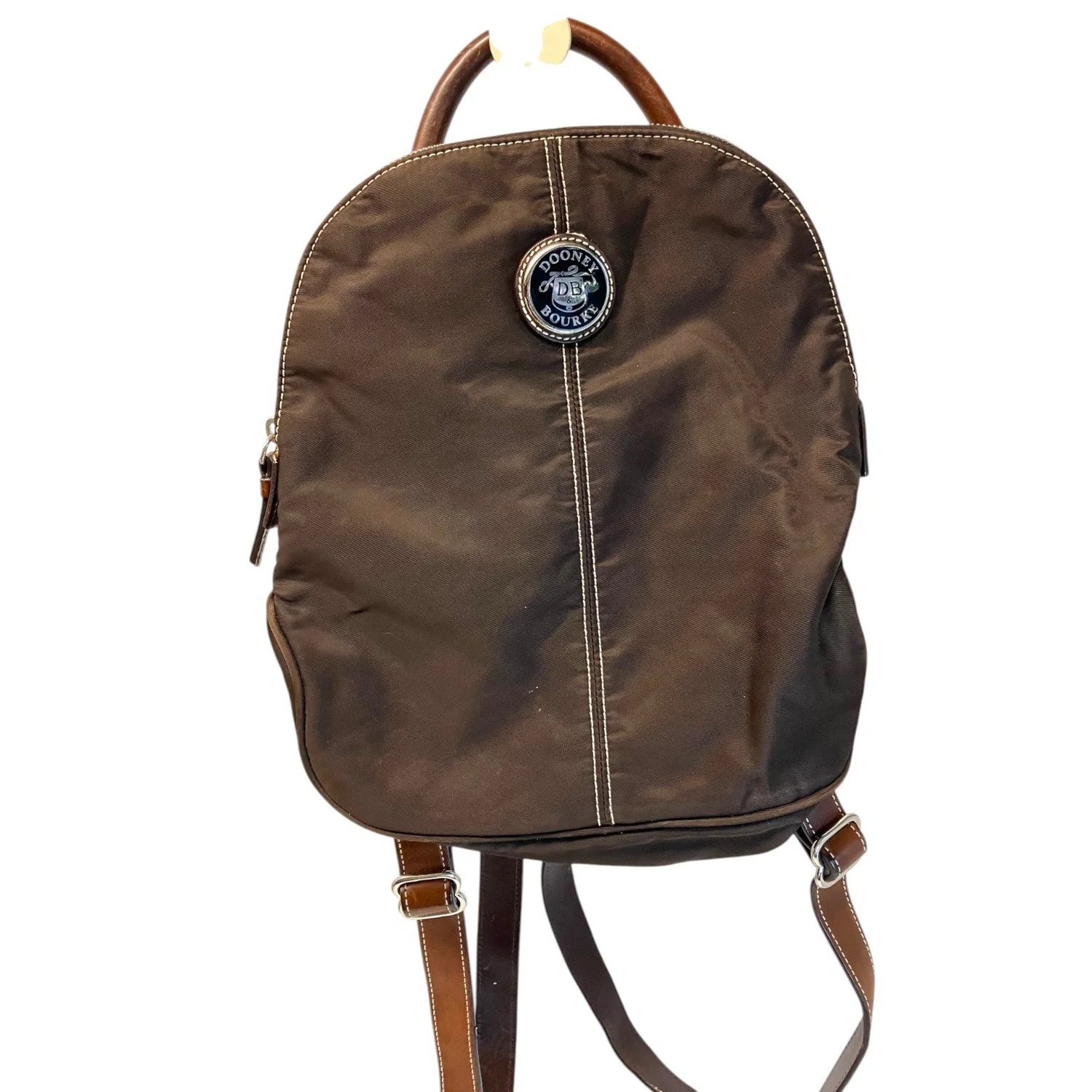 dooney & burke all leather backpack Pebble Grain Ronnie One outside zip pocket Dooney & Bourke Vintage Cabriolet