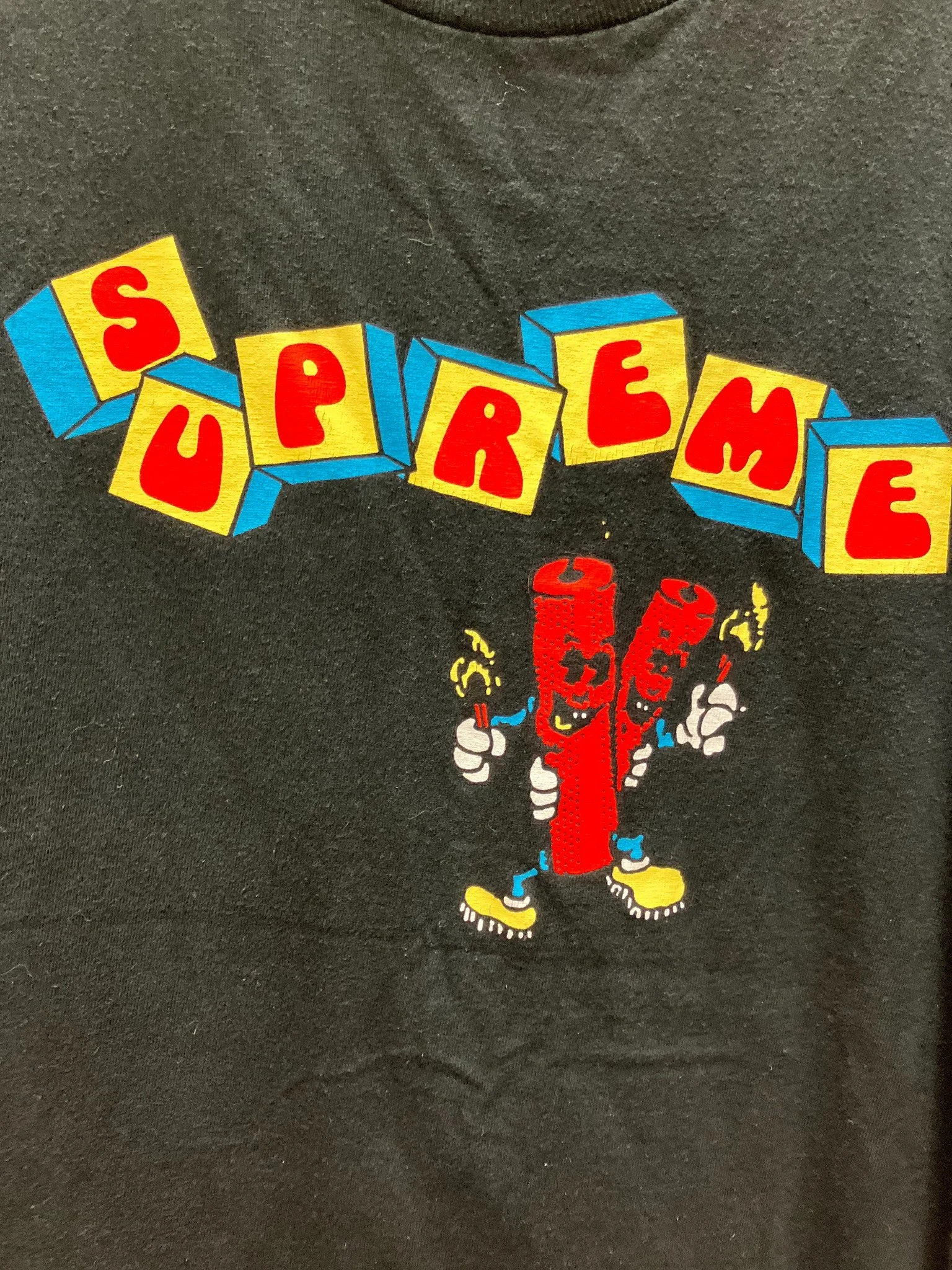 Supreme SS19 Dynamite Graphic T-Shirt, Black, Men's Large L