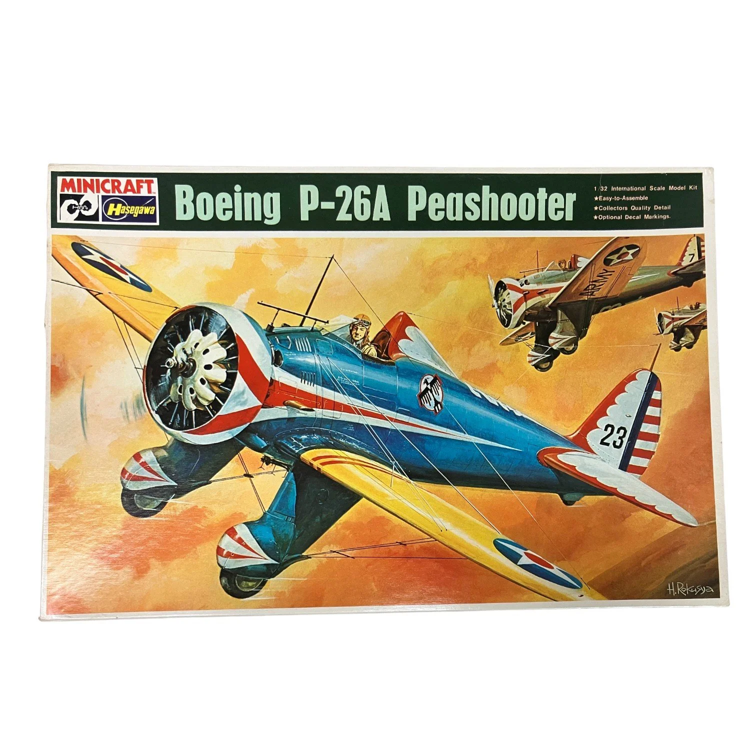Boeing P-26A Peashooter Minicraft Hasegawa Aircraft Model Kit 1:72