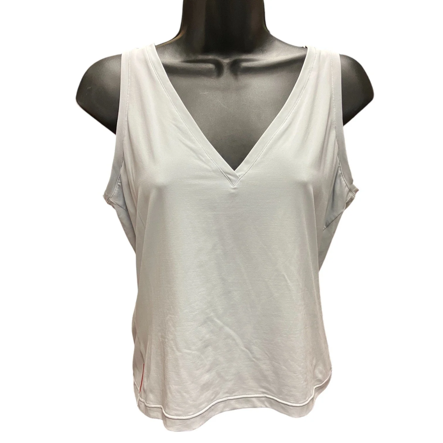 Prada V-Neck Sport Tank Top, Light Grey, Size L — Mercer Island