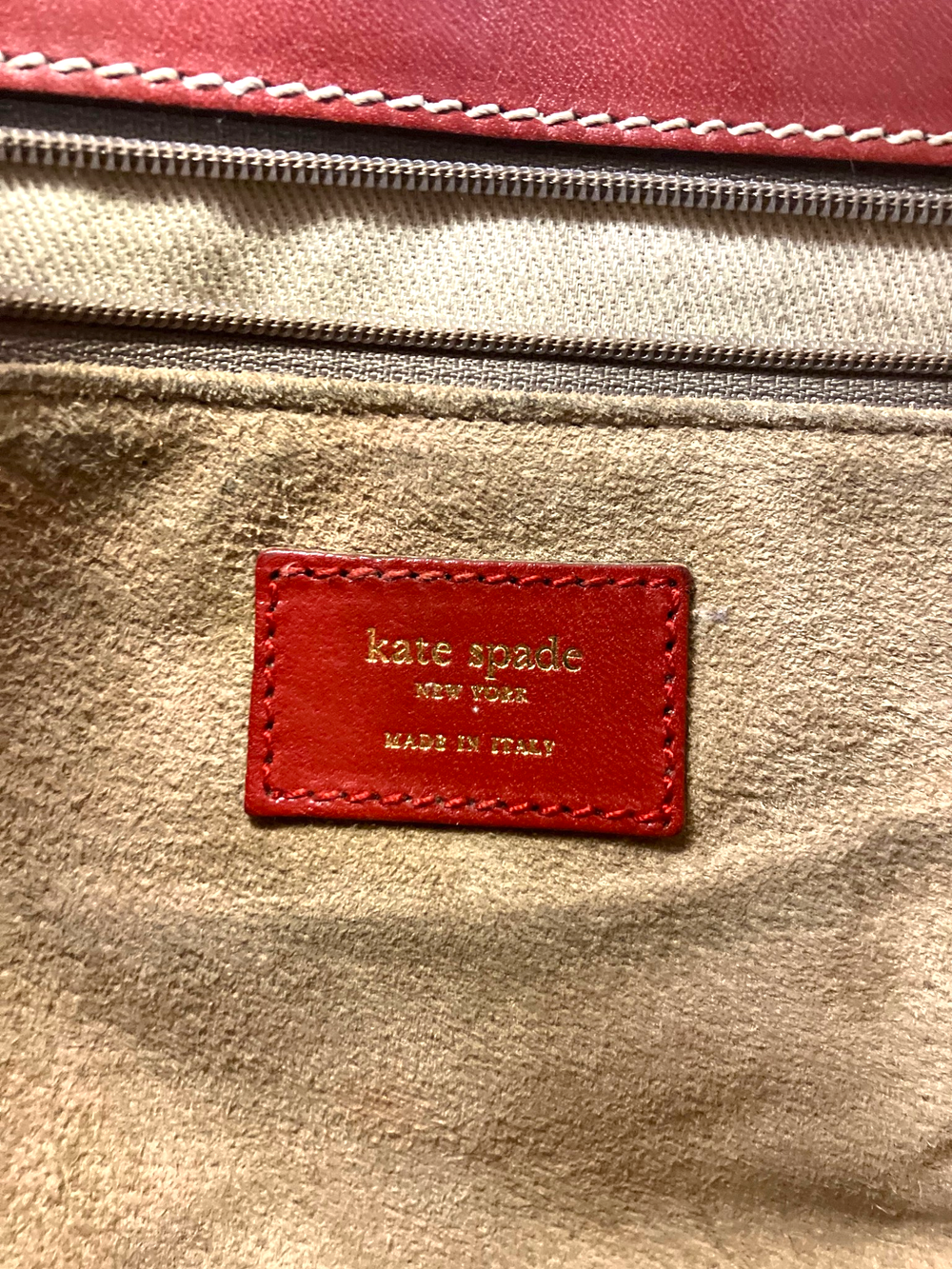 Vintage Kate Spade Red Leather Tote Bag — Mercer Island Thrift Shop