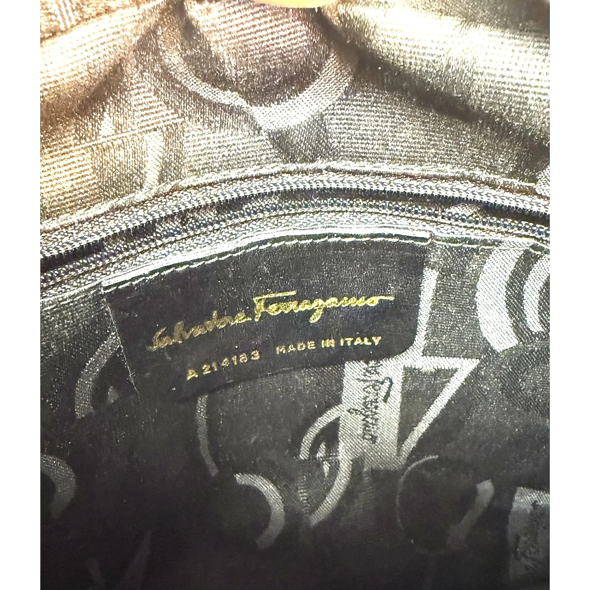 Vintage Salvatore Ferragamo Vara Bow Leather Camera Bag, Taupe