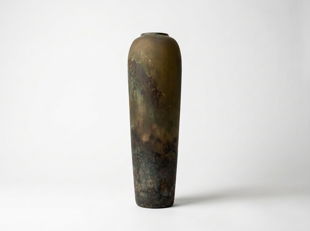 Tall Raku Vessel
