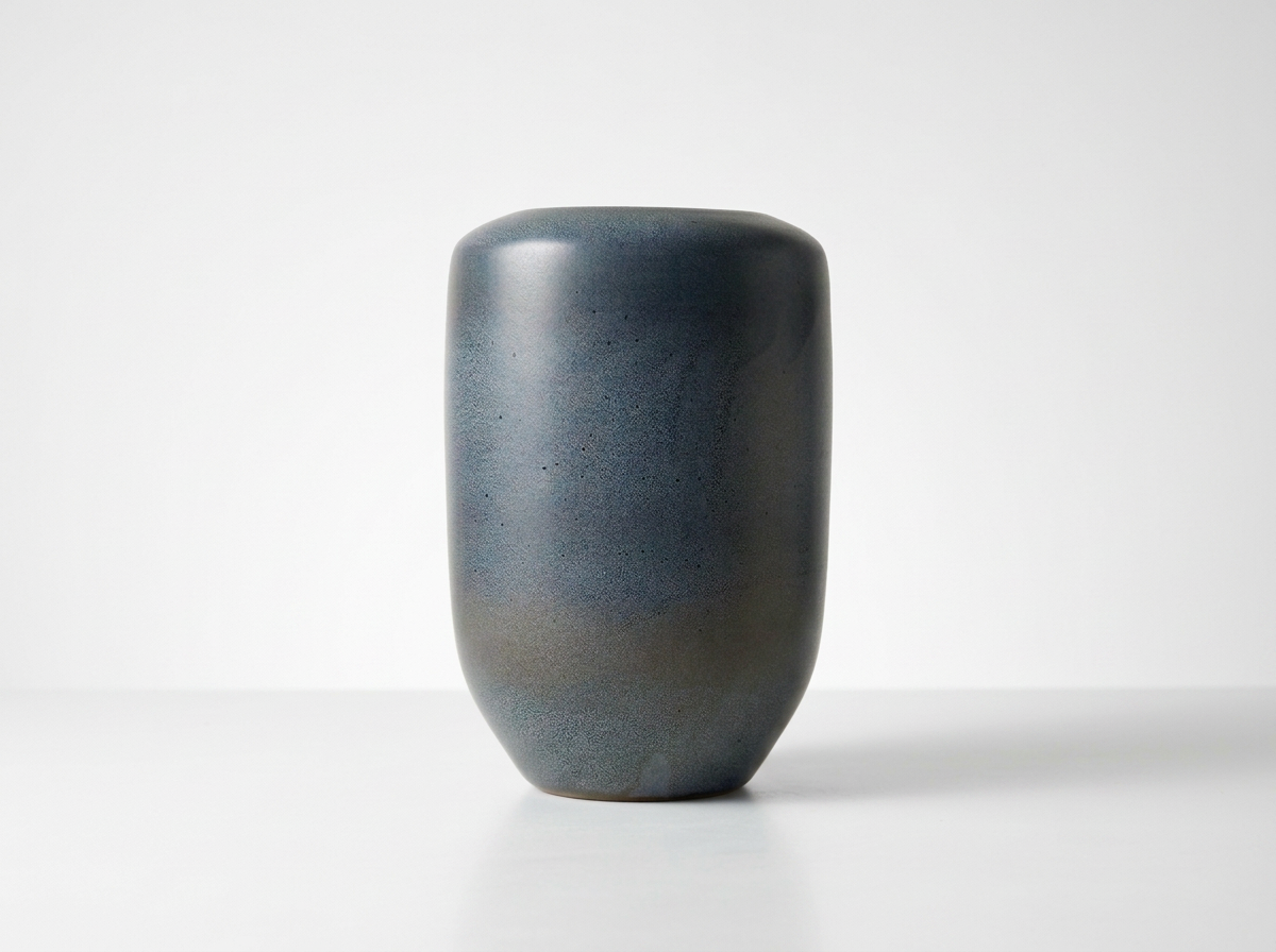 1960s Minimalist German Studio Pottery Vase by Töpferhof Römhild