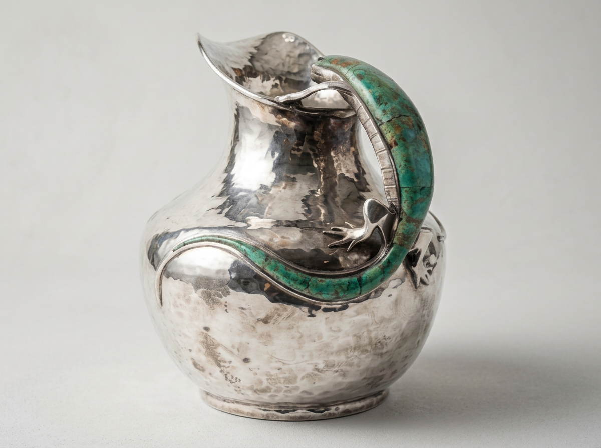 1980s Emilia Castillo Silver Plated Pitcher