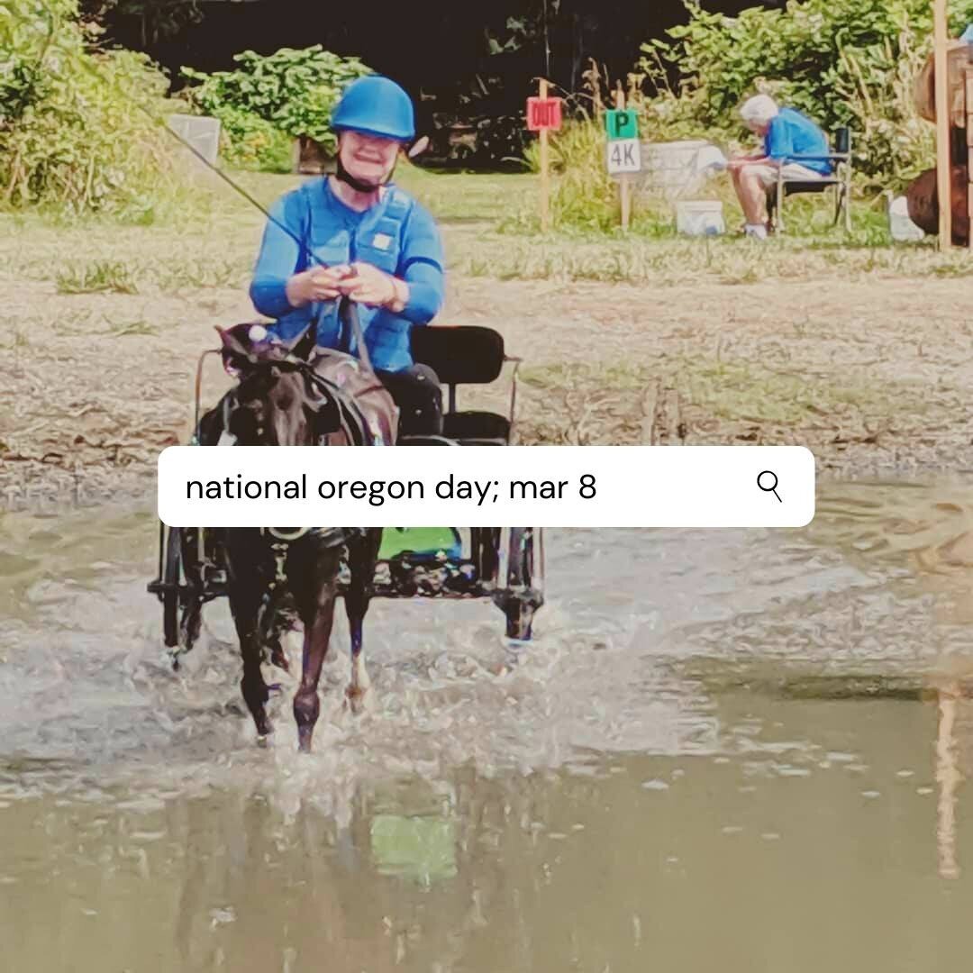 #nationalday #nationaloregonday #combineddrivingevents #CDE 
Today is &quot;National Oregon Day&quot;, and although it was meant to celebrate the Beaver State, we're taking a bit of a different spin on the celebration! We're so excited for our events