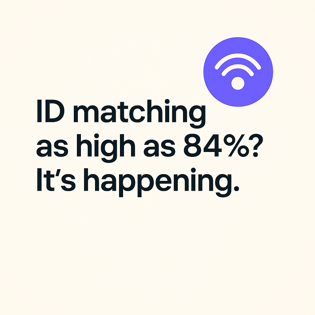 ID matching as high as 84%? It’s happening.
