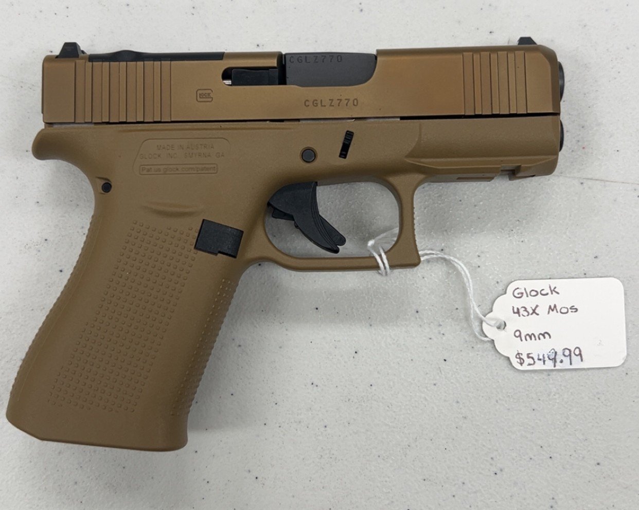Glock 43X MOS 9mm $549.99
