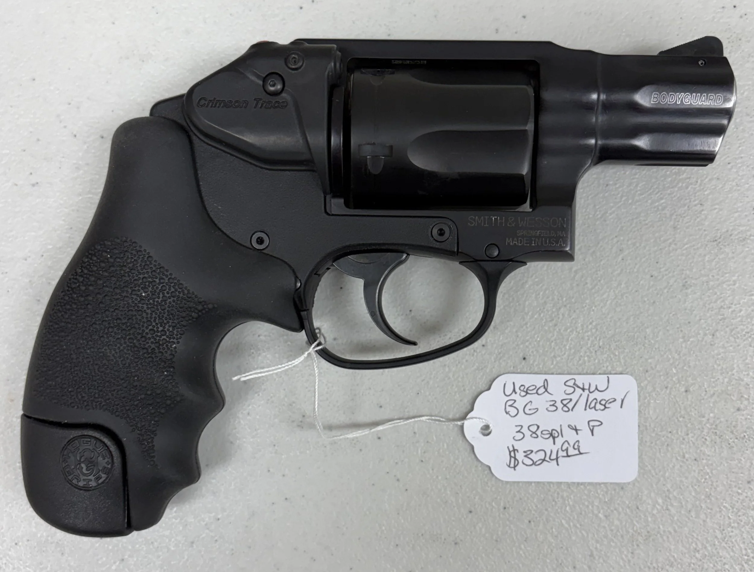 Used Smith & Wesson BG 38/laser 38 Spl & P $324.99