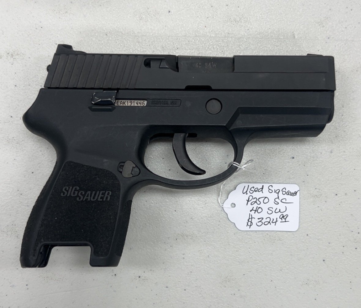 Used Sig Sauer P250 SC 40SW $324.99