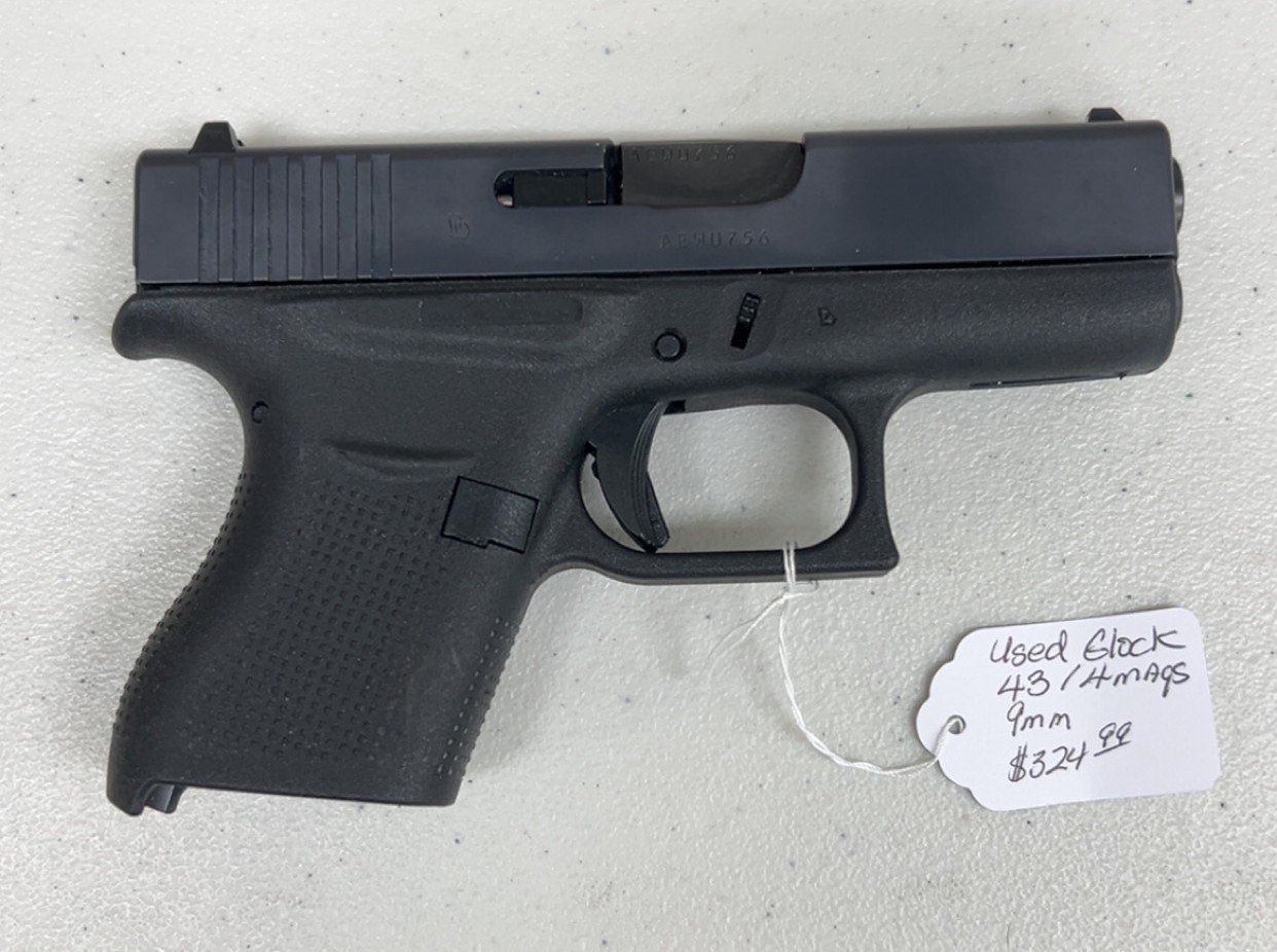 Used Glock 43 w/ 4 mags $324.99