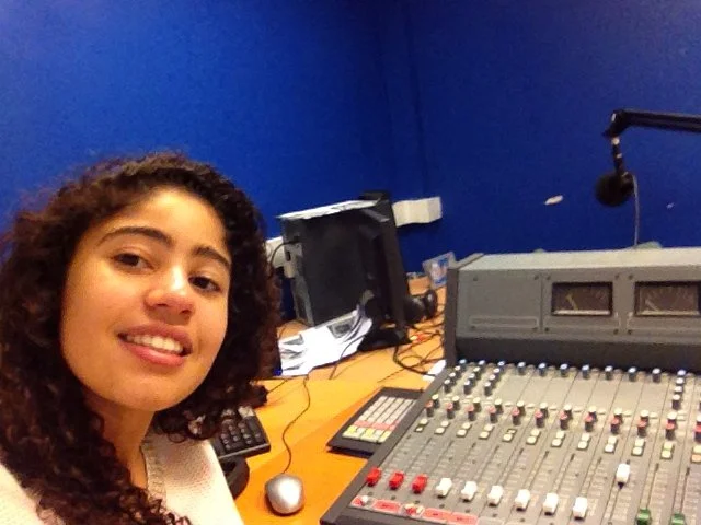 Nour volunteering for Source radio - student radio at Coventry University 