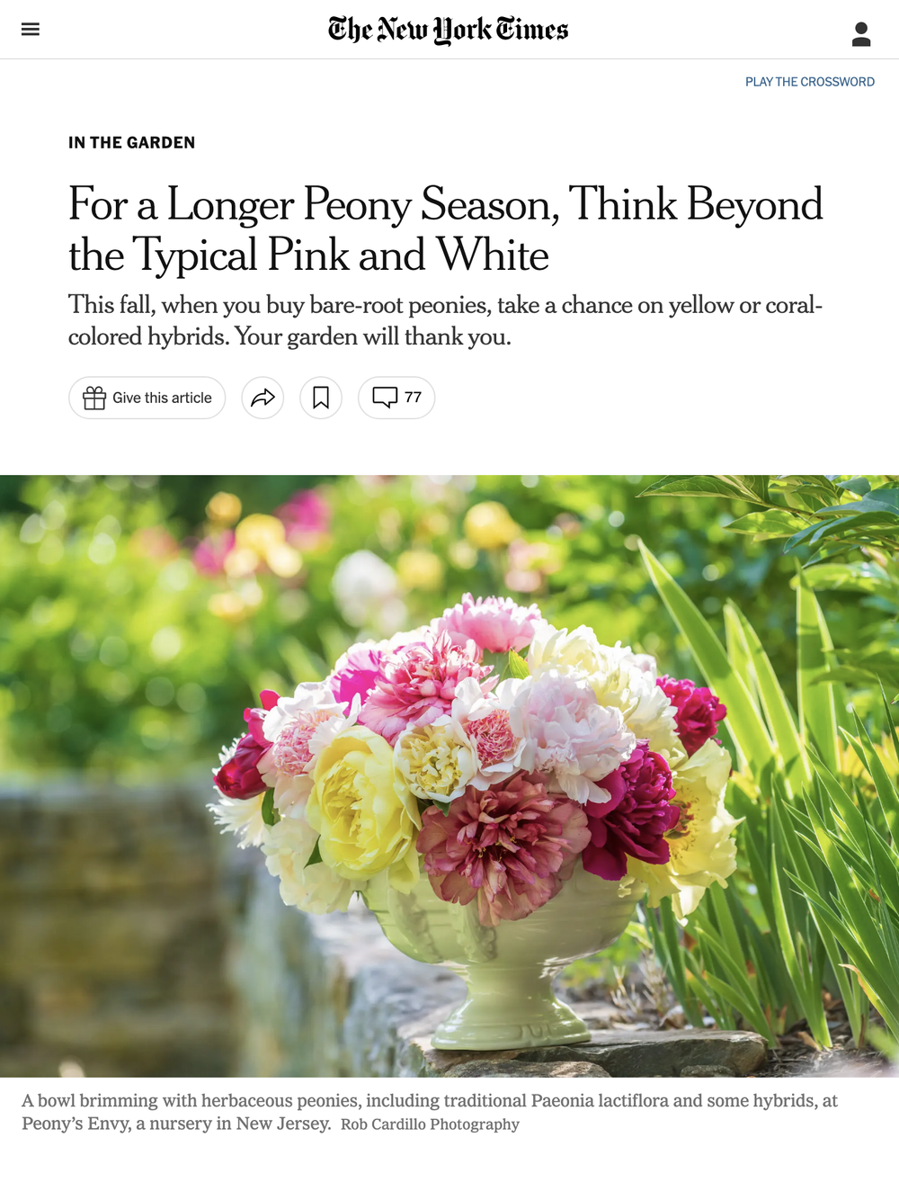 In the Press — Peony's Envy