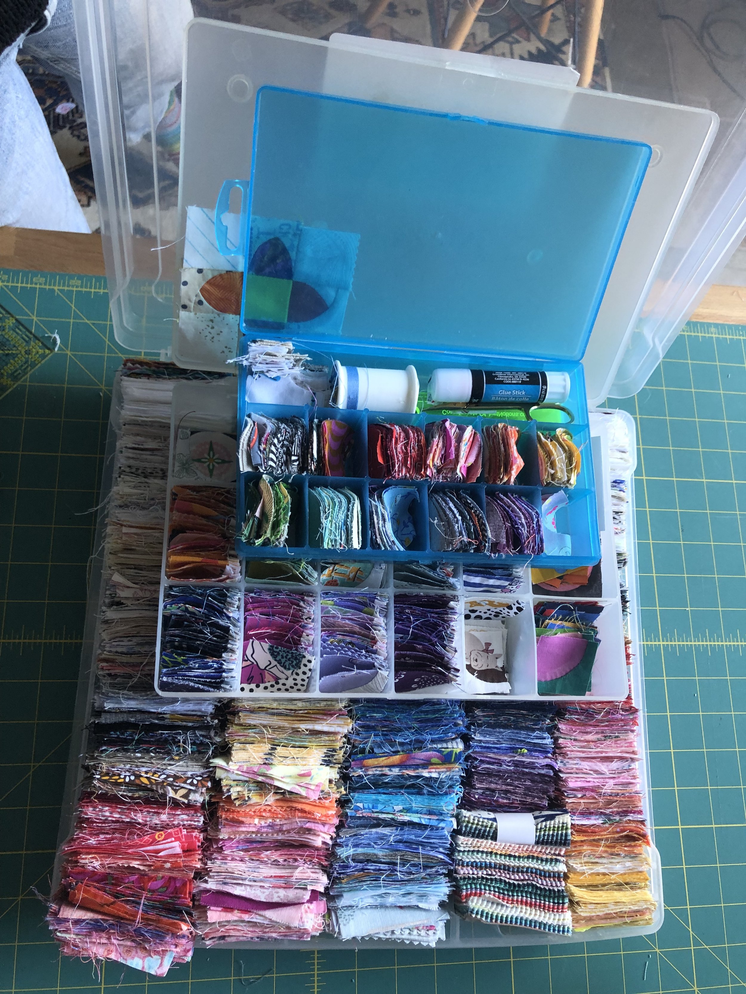 Pre-cut scrap organization