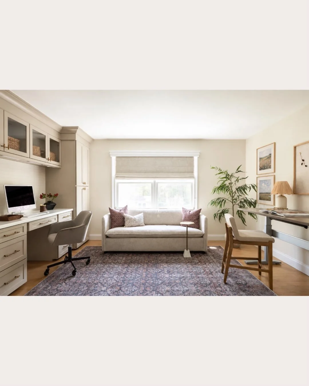 An office worth settling into&hellip;

At our Mt. Sinai project, we brought together comfort, function, and personality to create an office that feels inviting and works for everyday life. For a client who loves crafting, a dedicated standing desk of