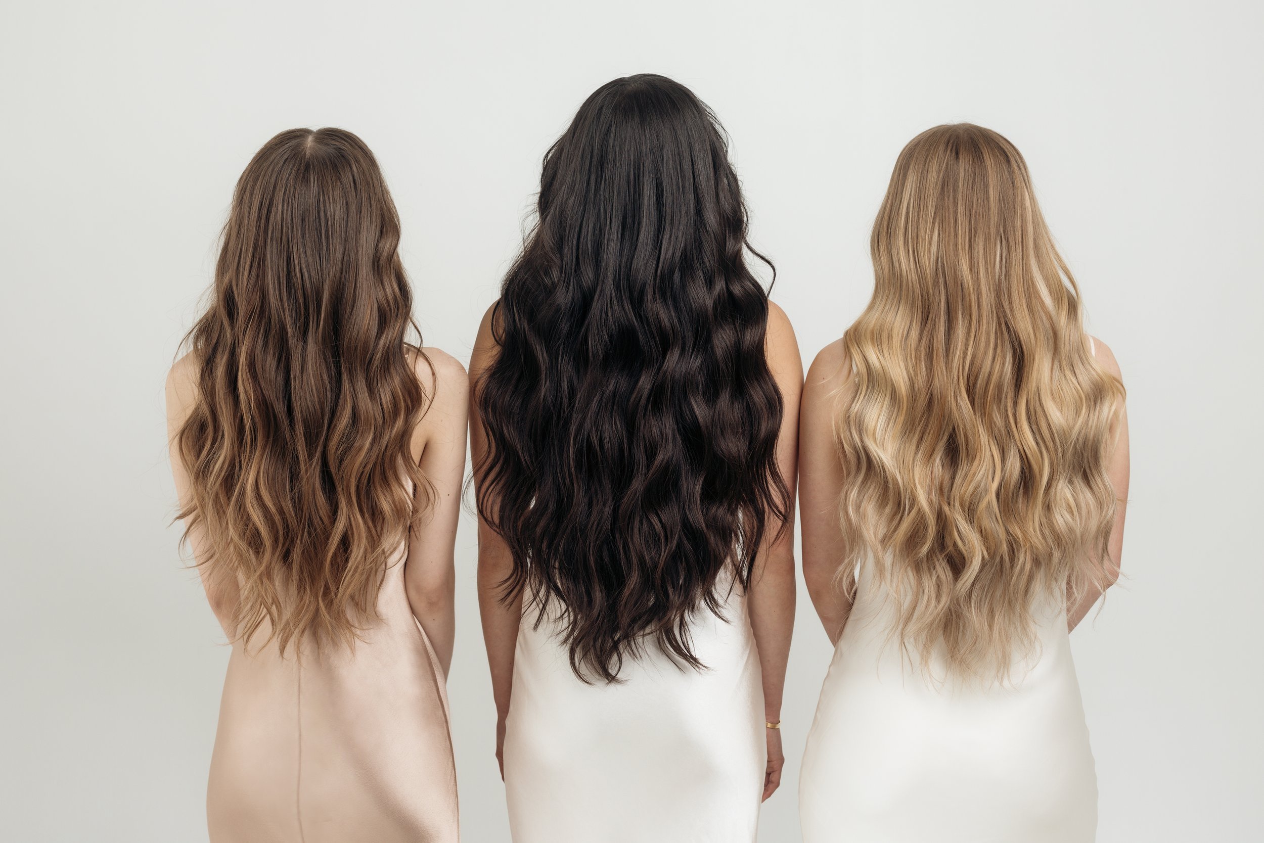 Hand-tied hair extensions before and after at Isla Salon Denver