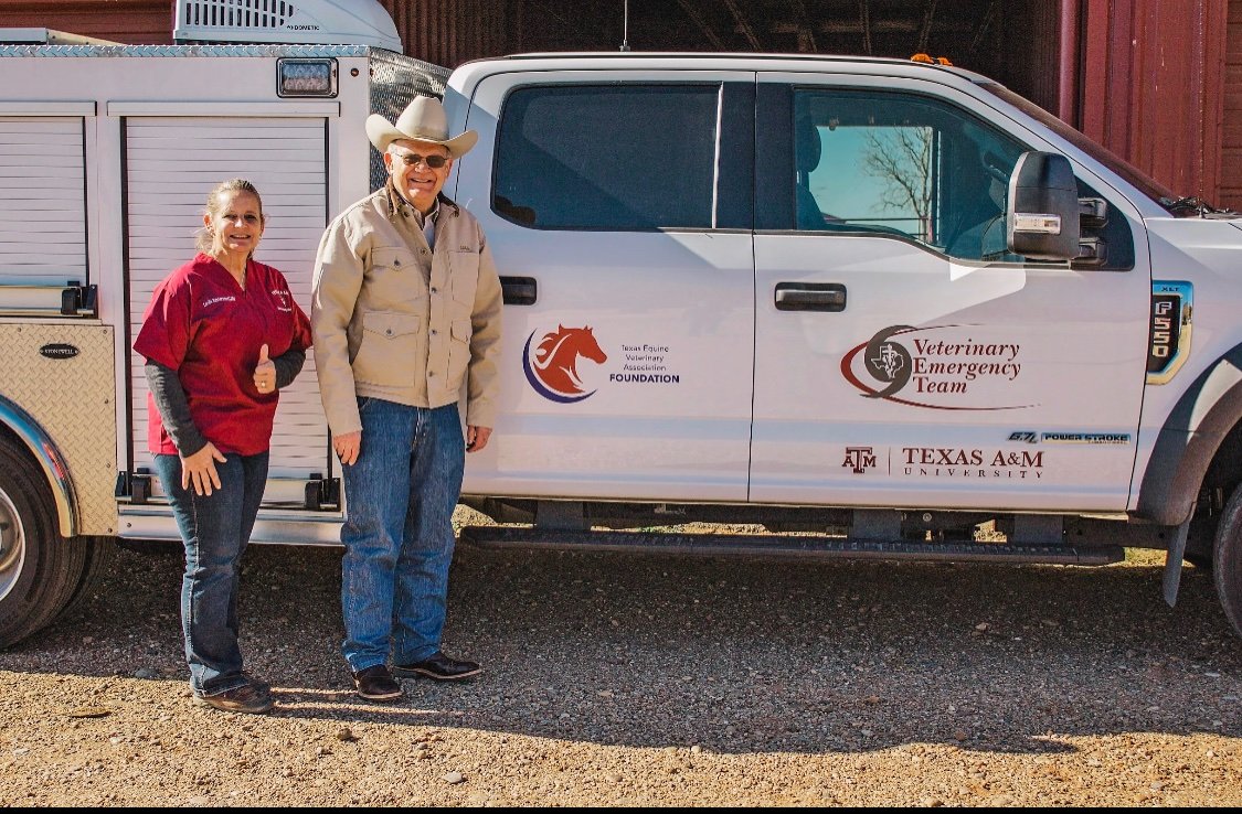 Dr. Easterwood and Dr. Blodgett with the VET Truck Donated by TEF