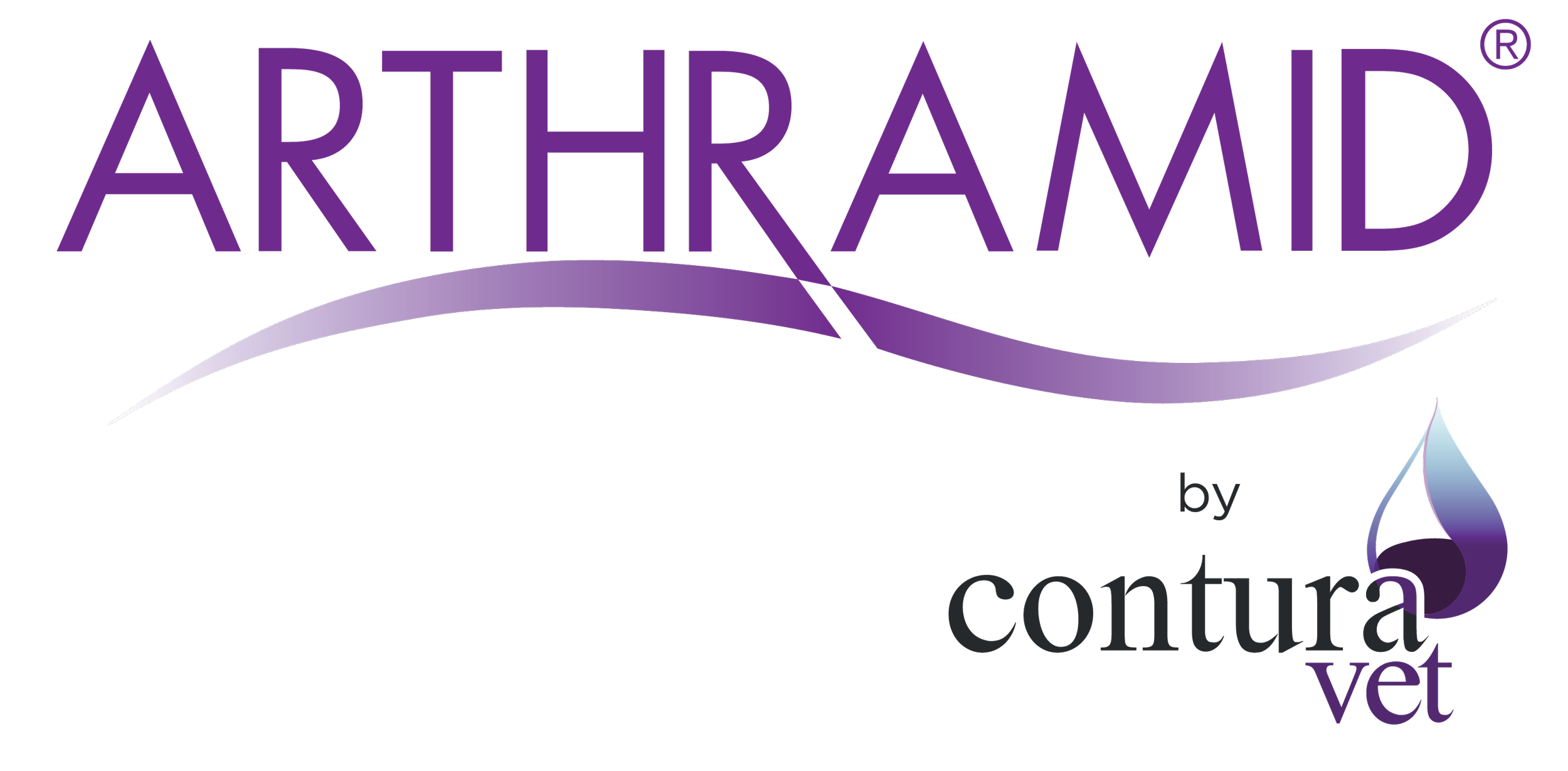 The logo for Arthramide in purple letters with a swoosh design.