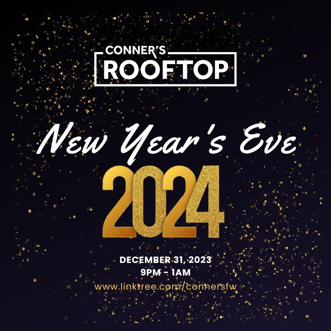 Dust off your dancing shoes, break out your finest sparkles, and get ready to say goodbye to 2023 in style at Conner's Rooftop. Tickets include DJ, Dancefloor, Balloon Drop, and of course, the Champagne toast! Grab your spot at the link in bio 🥂
.
.