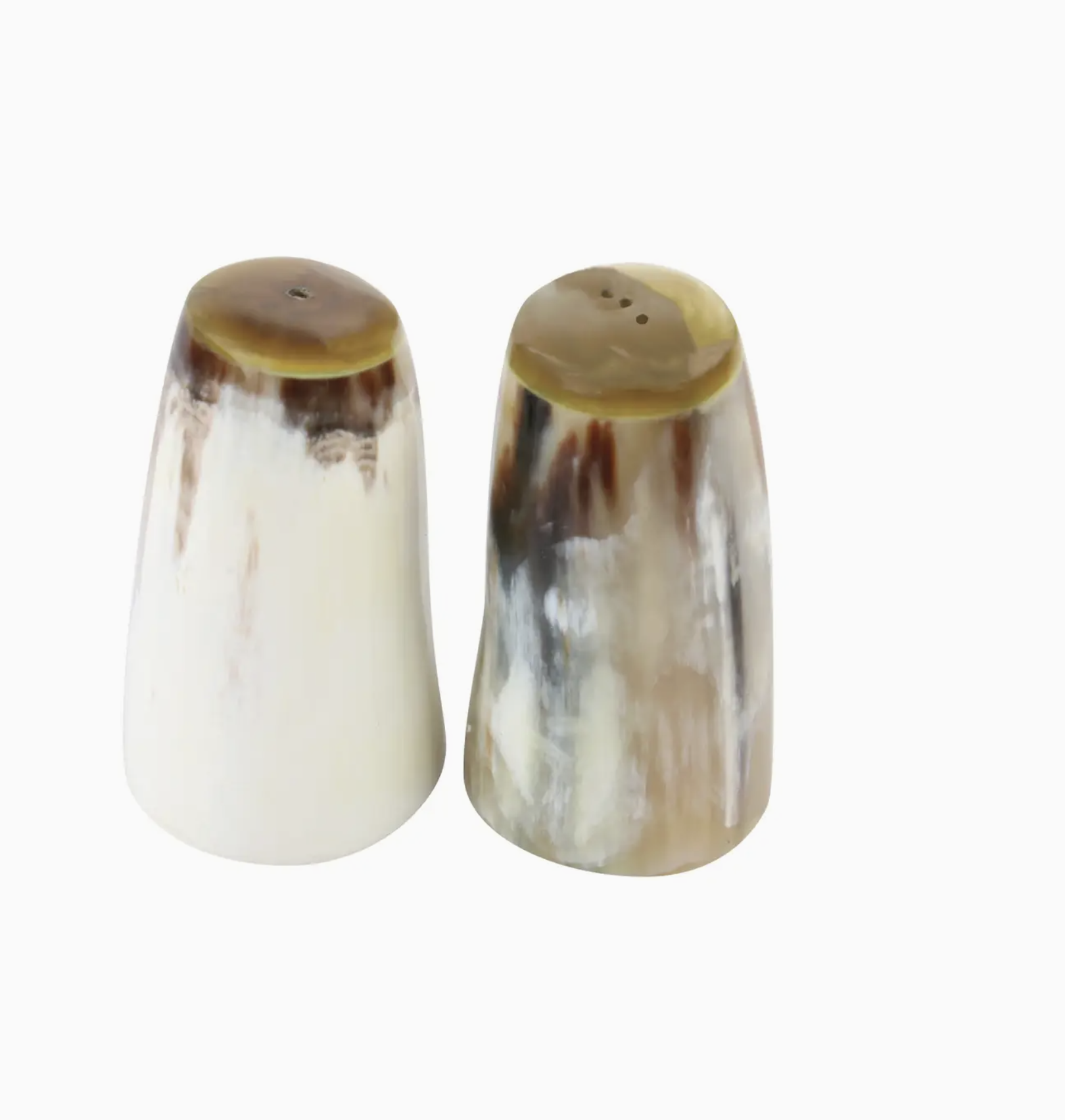 Horn Salt and Pepper Shakers