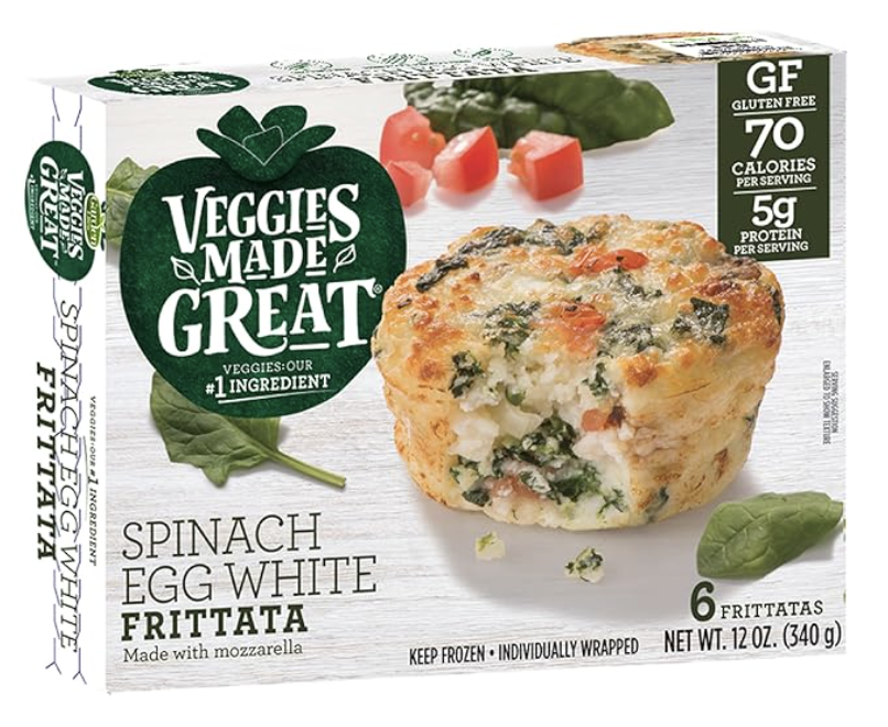 1 fritata | 
70 calories | 
5g protein | 
1g sugar | 
0 added sugar