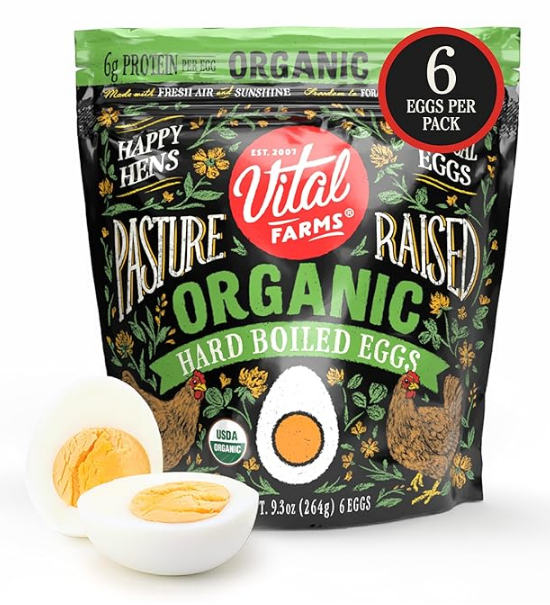 1 egg |
60 calories |
6g protein |
0g sugar  |
0 added sugar