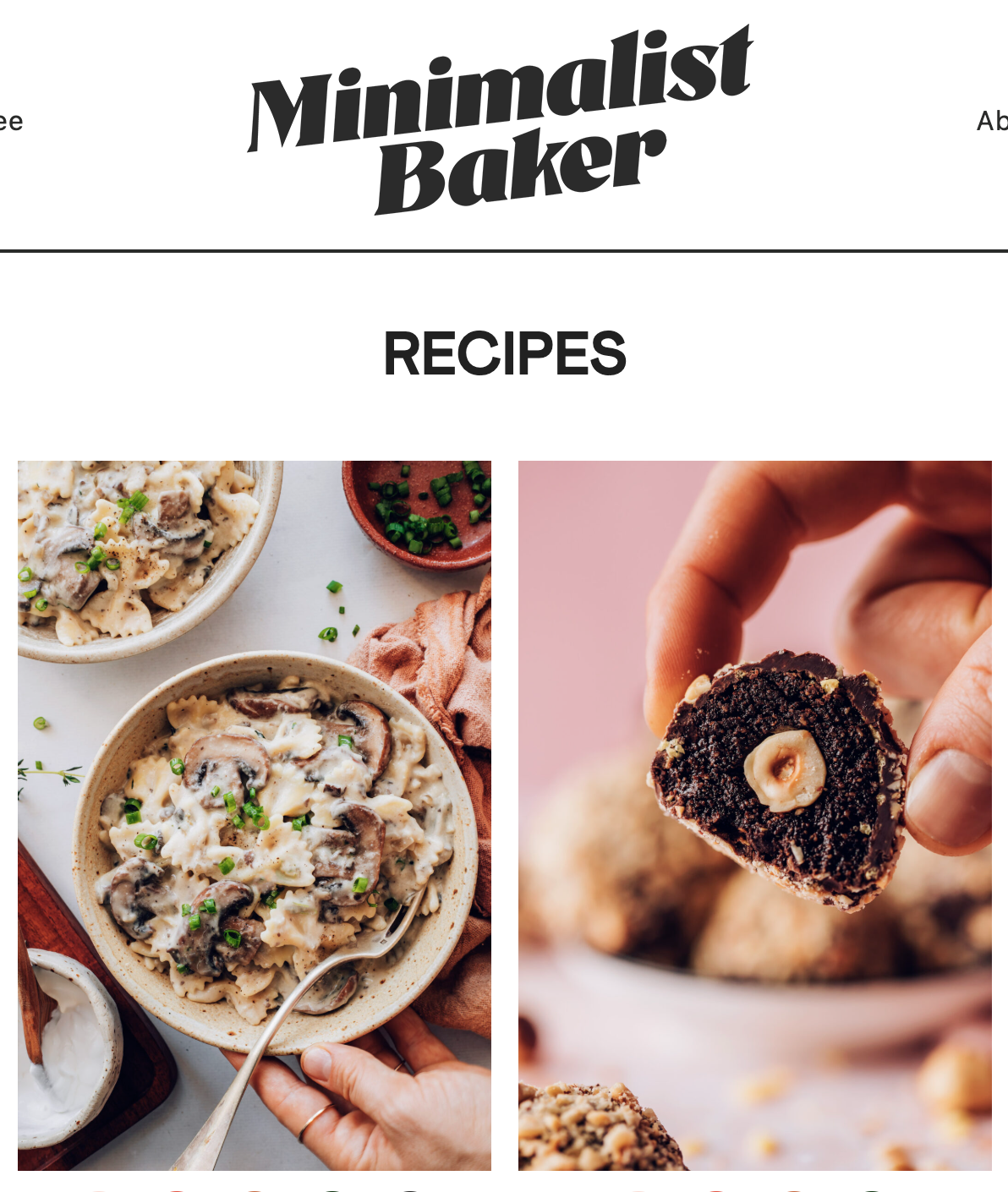 Simple ingredient recipes, lots of GF/DF options