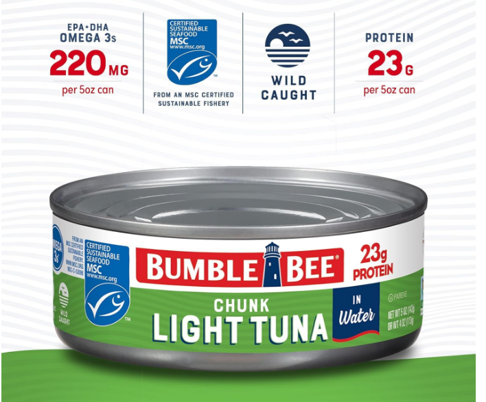 1 can |
110 calories |
23g protein |
0g sugar  |
0 added sugar