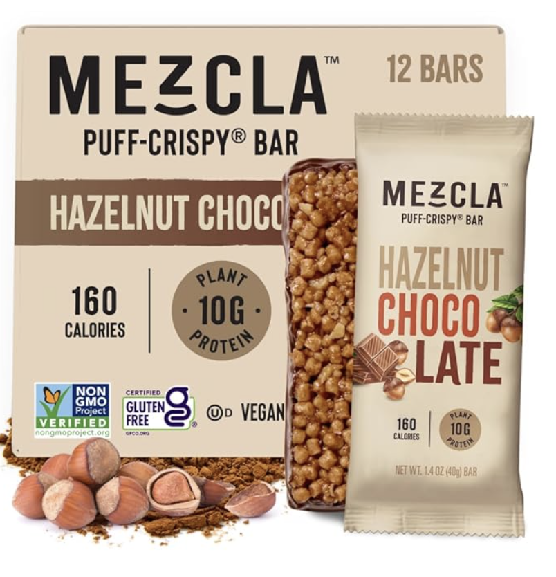 1 bar | 
160 calories | 
10g protein | 
3g sugar | 
1g added sugar