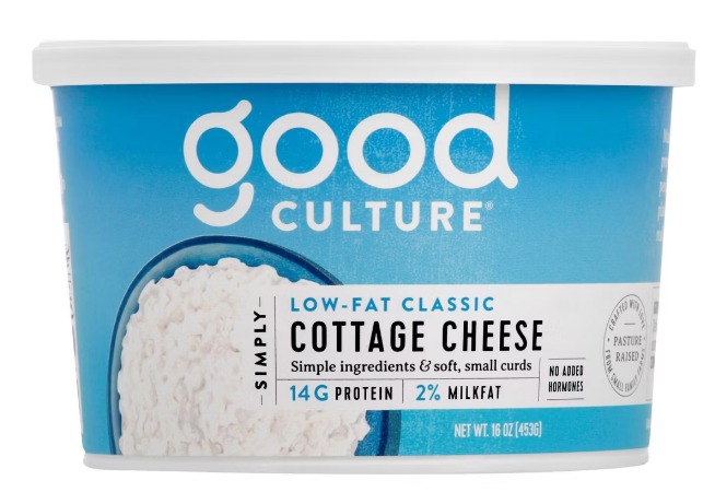 1/2 cup  |
90 calories  |
14g protein  |
3g sugar  |
0 added sugar 