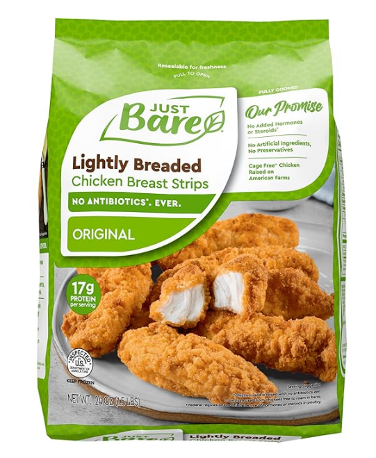 2 pieces |
170 calories |
17g protein |
2g sugar  |
2g added sugar