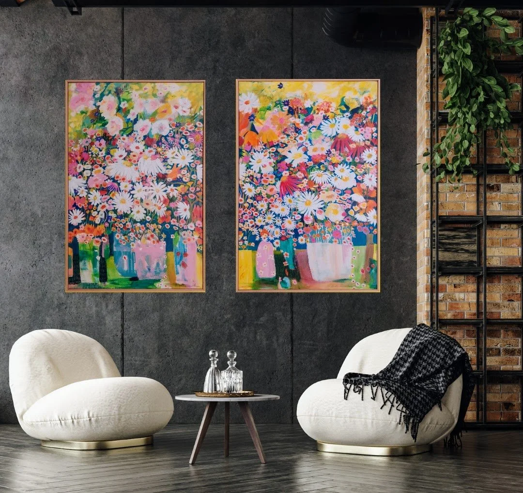 Abundant Life I & II Diptych in Living Room.jpg (Copy)