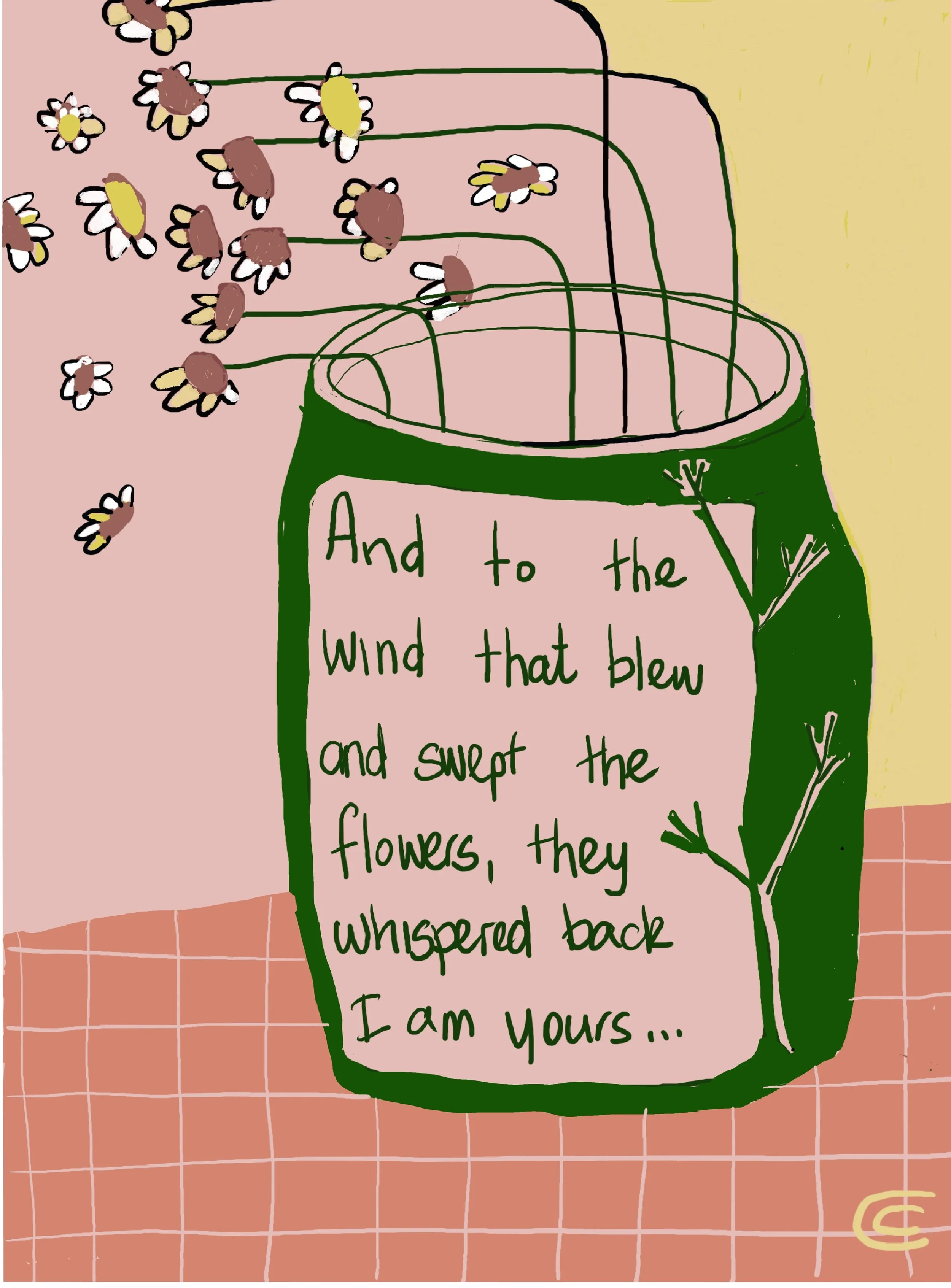 Art Tea Towel - The Wind Whispered