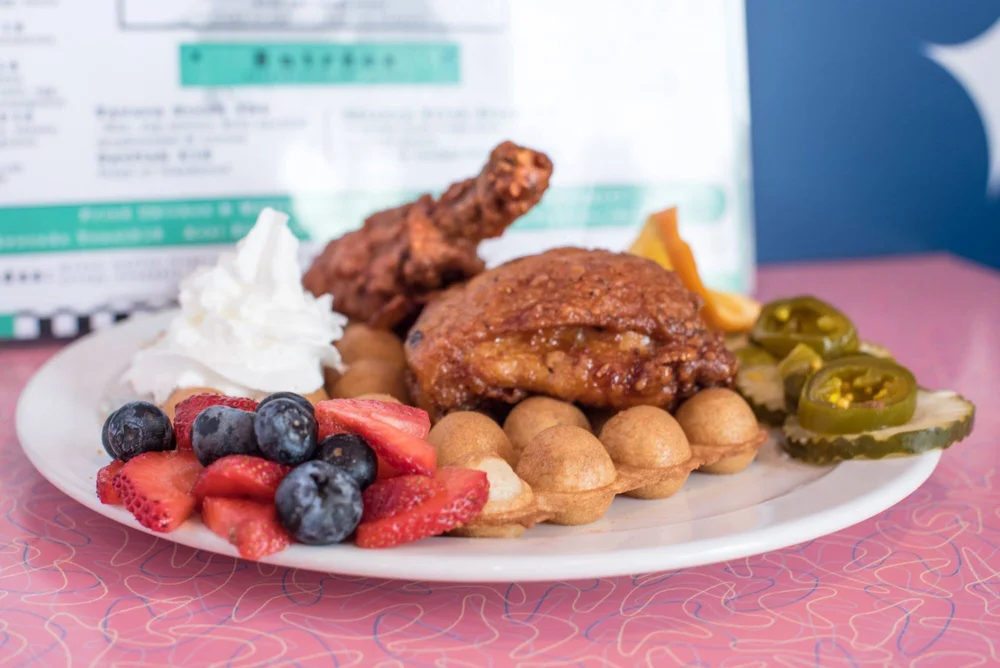 Fried Chicken And Watermelon Grape Soda