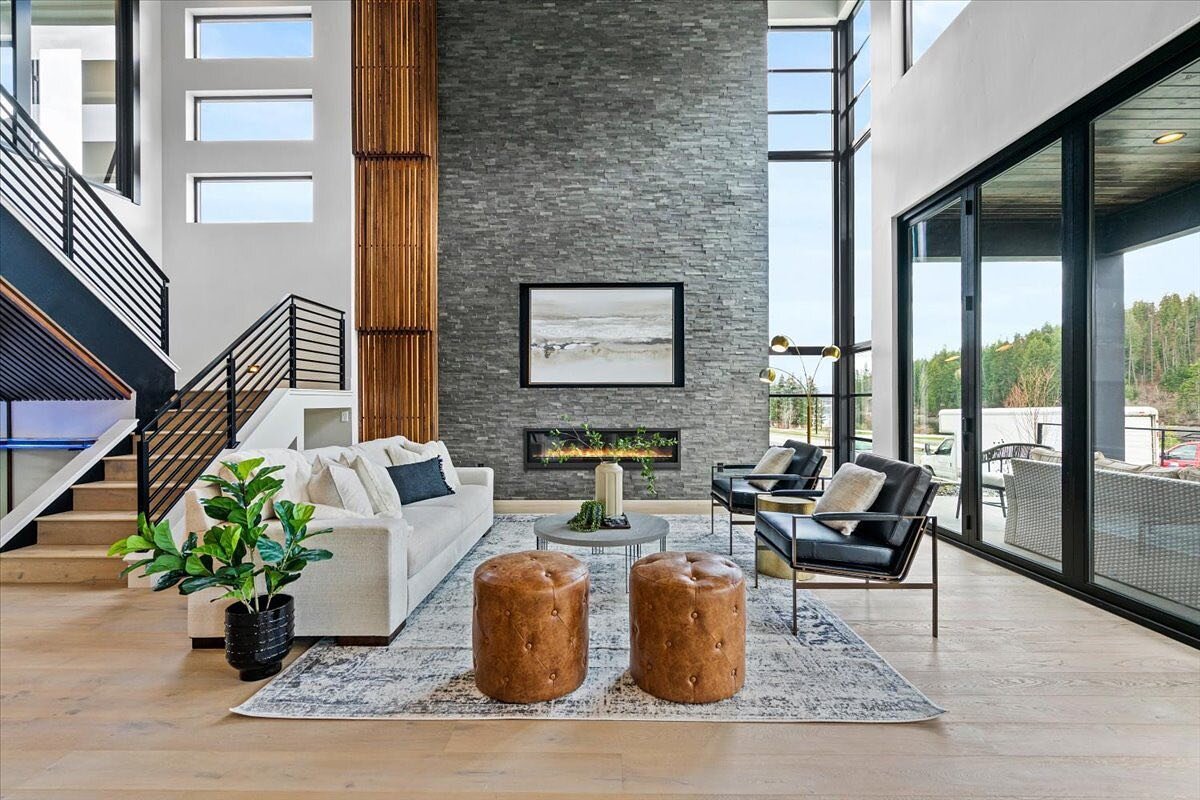 Our April Vendor Spotlight - Lindsay Booze with Elle B. Home Staging 🛋️⁠
⁠
Lindsay did an amazing job bringing our newest build in the Atlas Waterfront together with a modern style and natural elements. ⁠
⁠
&quot;There was a lot of amazing craftsman