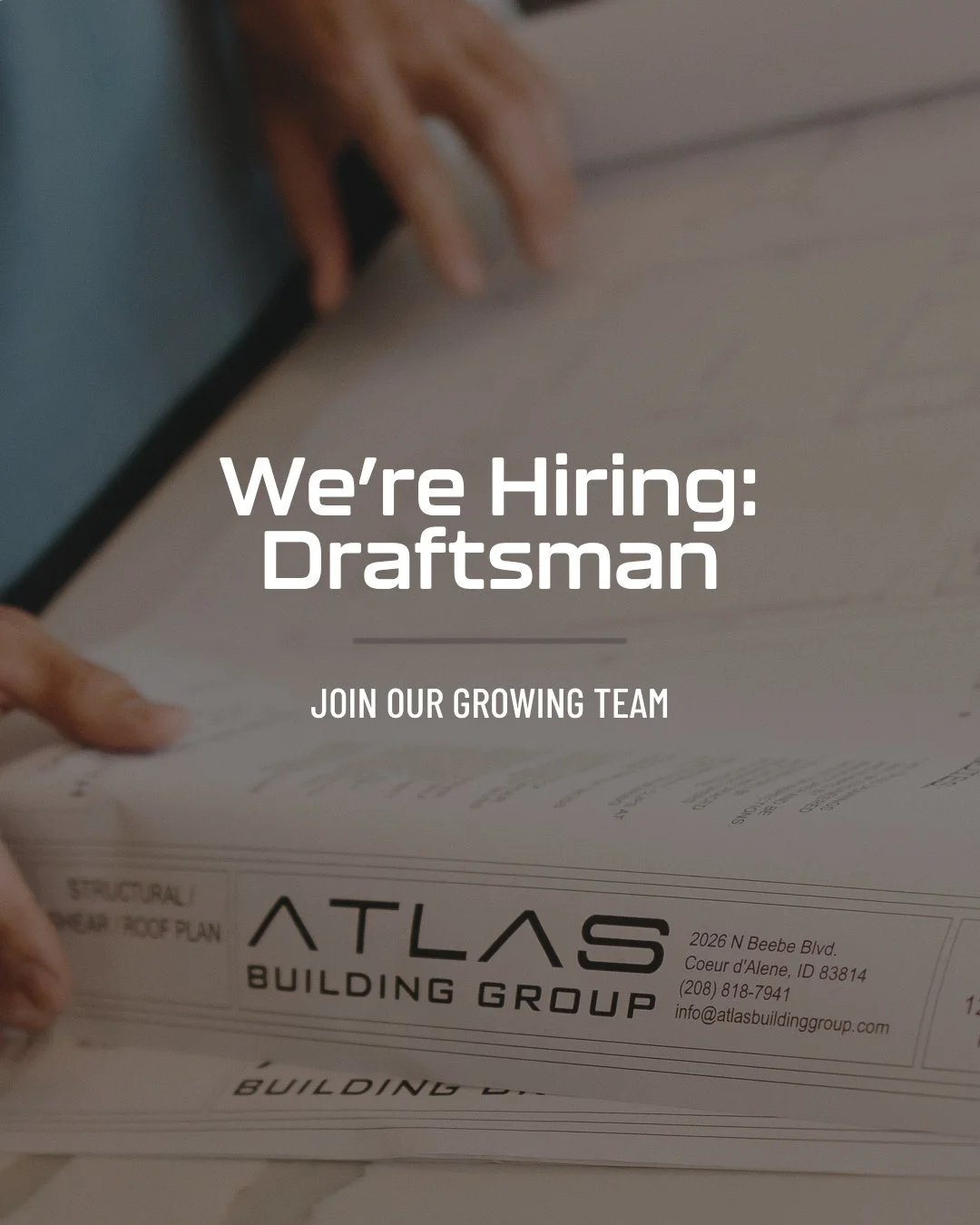 Atlas Building Group is hiring a skilled Draftsman to join our growing team 🌐 If you have experience with CAD/BIM software and a strong eye for detail, we&rsquo;d love to hear from you.⁠
⁠
Apply today by sending your resume to info@atlasbuildinggrou