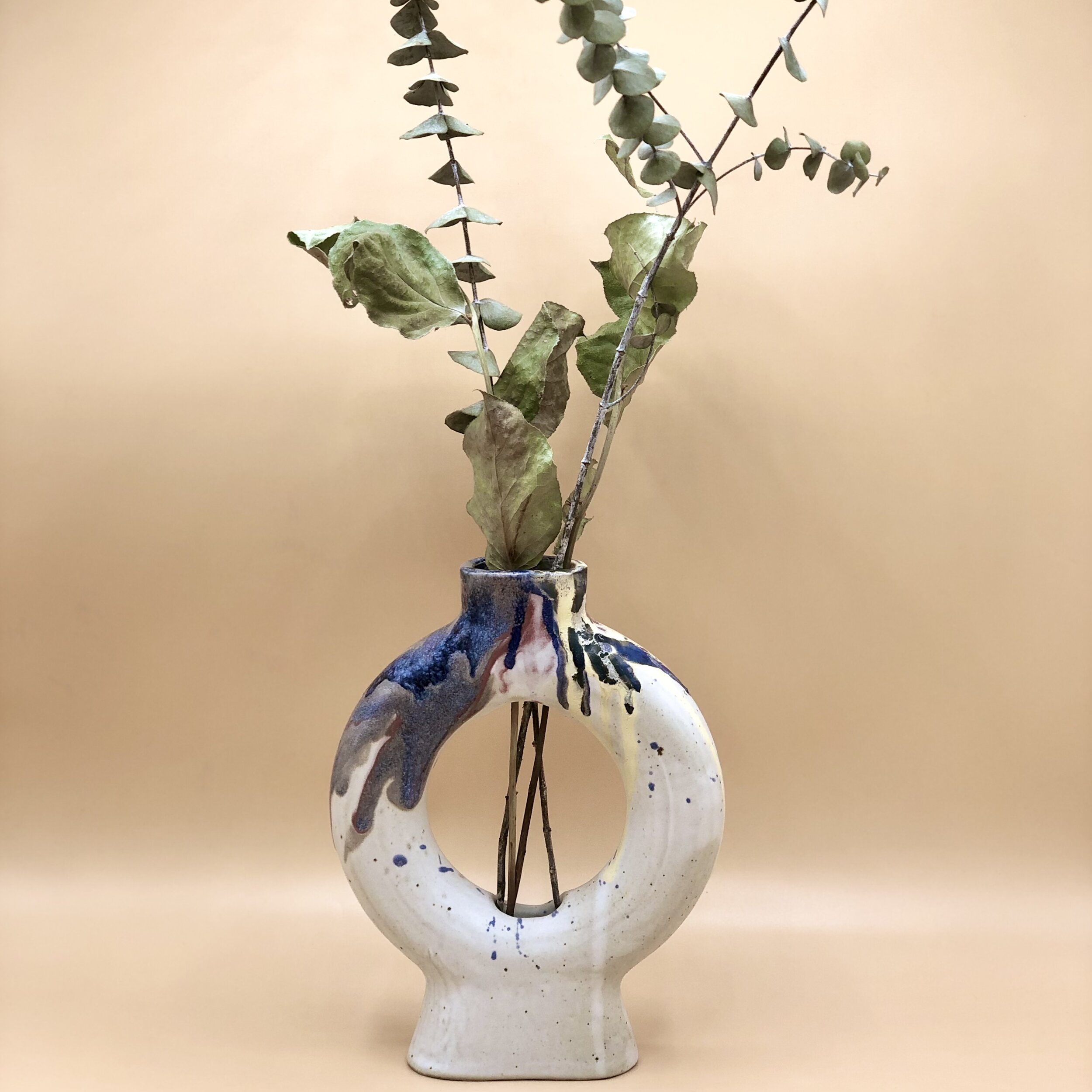 Emily Crystal Yu Ceramics - Drippy Donut Vase