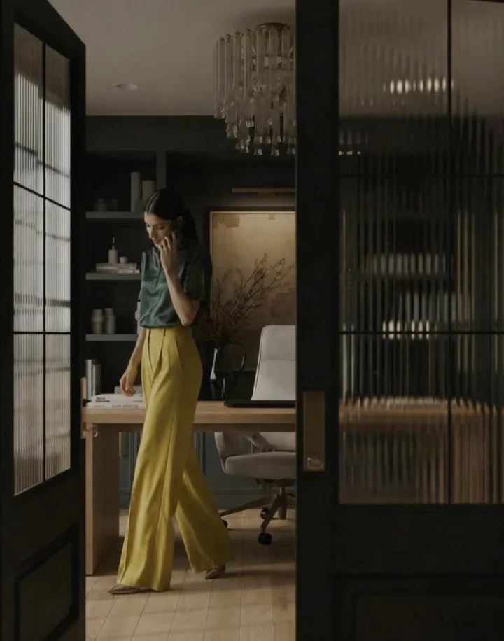 She wanted a room she could close the door on and disappear into for ten hours. Moody, focused, hers.

This is the part of the job we&rsquo;d do for free (kidding, but the satisfaction is real). Translating a brief into a room is weeks of the good st